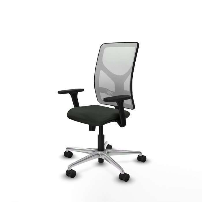 PIQUERAS Y CRESPO Silla de oficina Motilla con mecanismo Sincro, Negro y Blanco