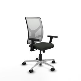 PIQUERAS Y CRESPO Silla de oficina Motilla con mecanismo Sincro, Negro y Blanco