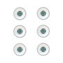 Summa Set de 6 Platos Llanos Alhambra Verde 20 cm