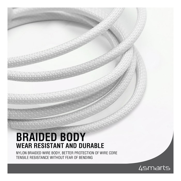 4smarts 540959 Cable USB-C a USB-C 240W 1.5m Blanco 10 Gbit/s USB 3.2 Gen 1 PremiumCord Carga Rapida