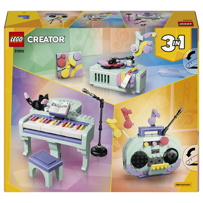 LEGO Creator 3 en 1 Piano Musical Decorativo con Gato 31392
