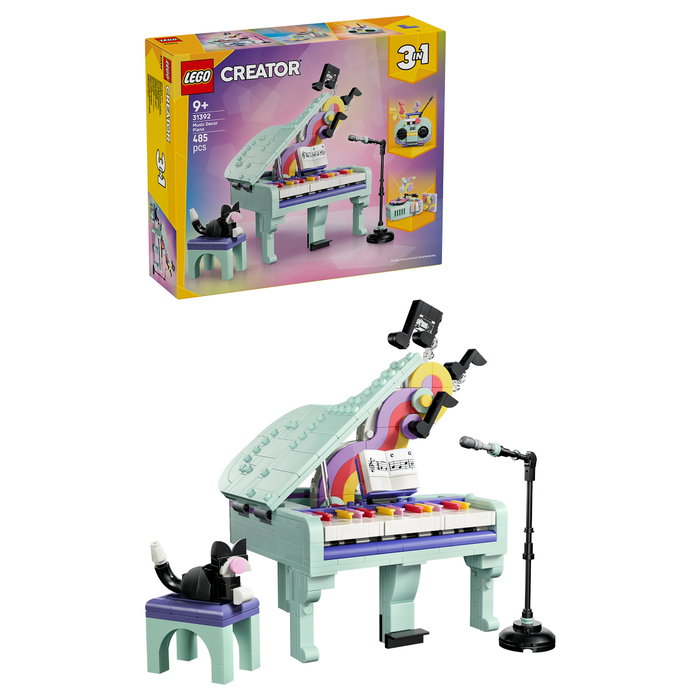 LEGO Creator 3 en 1 Piano Musical Decorativo con Gato 31392