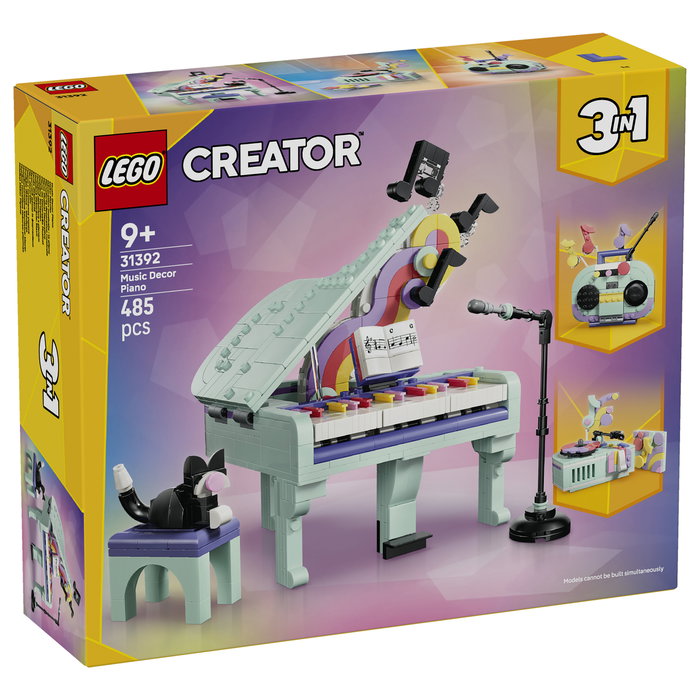 LEGO Creator 3 en 1 Piano Musical Decorativo con Gato 31392