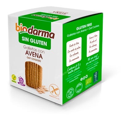 BIO-DARMA Galletas con Avena 125g Bio - Veganas, sin Gluten, sin Lactosa BIO-DARMA Galletas con Avena 125g Bio - Veganas, sin Gluten, sin Lactosa