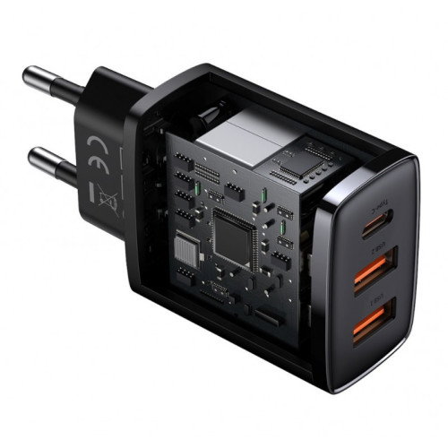 Baseus Compact Quick Charger 2U+C 30W EU Black CCXJ-E01
