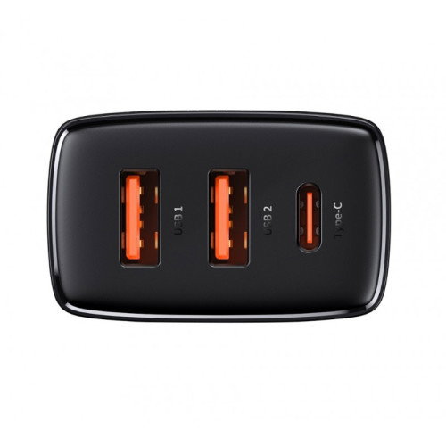 Baseus Compact Quick Charger 2U+C 30W EU Black CCXJ-E01