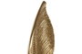 DKD Home Decor Decoración de Hoja en Aluminio y Mármol, Dorado y Blanco