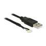 DeLOCK Cable USB 2.0 de 1,5 m con conector USB A y 5 pines para módulos de cámara V5 V51