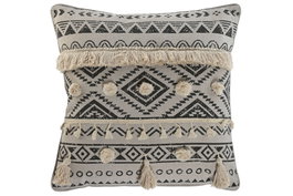 DKD Home Decor Cojín de Poliéster y Lino Blanco Roto
