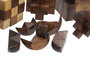 DKD Home Decor Set de 6 piezas de madera Sheesham y latón