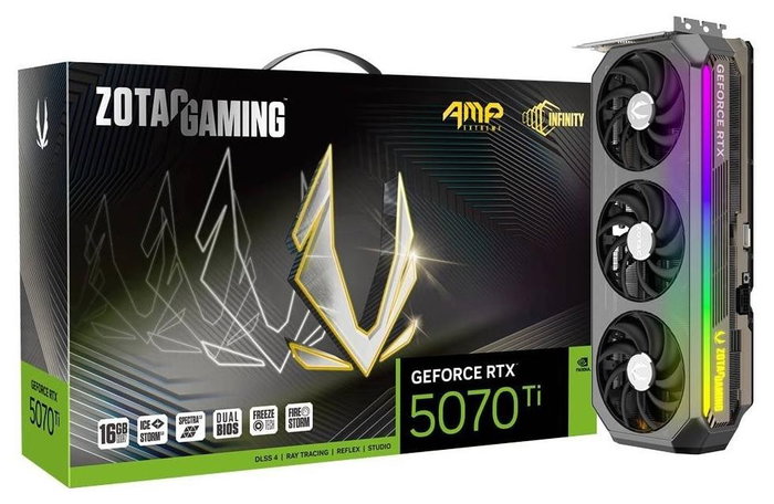 Zotac GAMING GeForce RTX 5070 Ti AMP Extreme INFINITY 16 GB GDDR7 Zotac GAMING GeForce RTX 5070 Ti AMP Extreme INFINITY 16 GB GDDR7