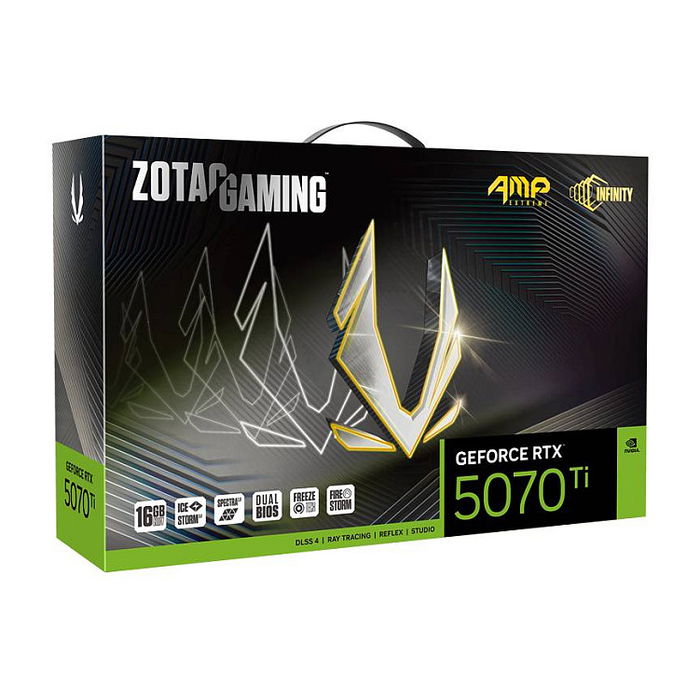 Zotac Tarjeta Gráfica Gaming GeForce RTX 5070 Ti AMP Extreme Infinity 16GB GDDR7 3Fan Zotac Tarjeta Gráfica Gaming GeForce RTX 5070 Ti AMP Extreme Infinity 16GB GDDR7 3Fan