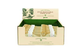 Gloria Display Stick Forma Hueso Natural Madera De Café 30Huesos, Cuidado Dental para Perros