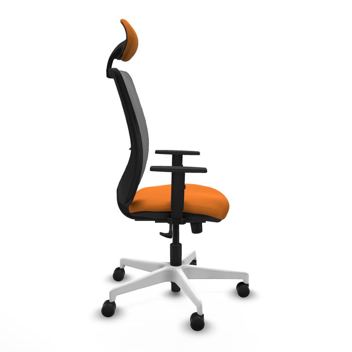 PIQUERAS Y CRESPO Silla de oficina Zulema con Mecanismo Sincro Naranja y Gris