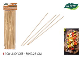 Algon Set 100 Pinchos Higiénicos Bambú 30 cm x 0.3 cm x 0.3 cm Algon (24 Unidades)