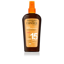 Instituto Español Protector Solar Aceite Intensivo Bronceador en Spray SPF15, Resistente al Agua, 250 ml