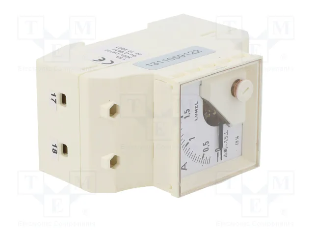 LUMEL Amperímetro EB16 para raíl DIN 0÷1,5A AC True RMS Clase 1,5 LUMEL Amperímetro EB16 para raíl DIN 0÷1,5A AC True RMS Clase 1,5