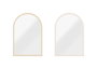 DKD Home Decor Set de 2 Espejos de Pared Simil Ratán Beige y Natural