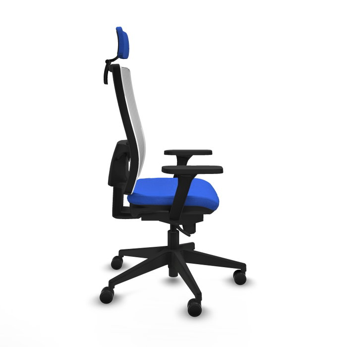 PIQUERAS Y CRESPO Silla de oficina Horna Azul y Blanco con Mecanismo Sincro PIQUERAS Y CRESPO Silla de oficina Horna Azul y Blanco con Mecanismo Sincro