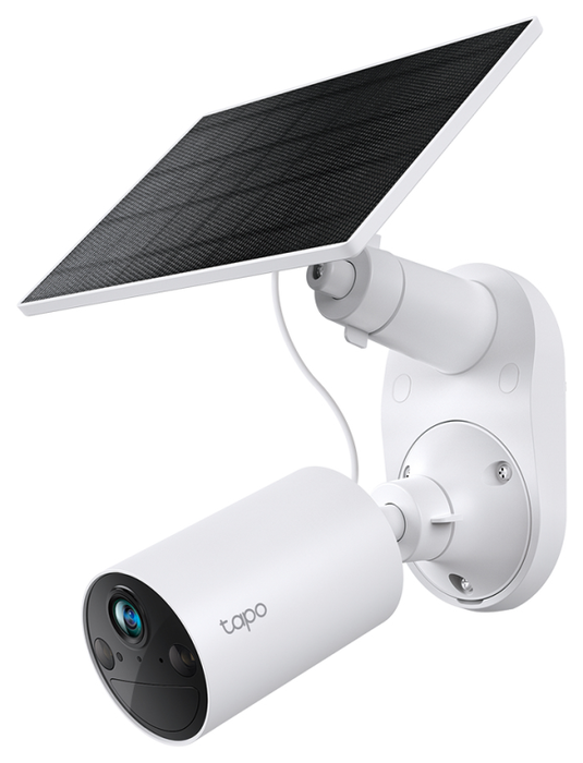 TP-Link TC82 KIT Cámara de Vigilancia Bala con Panel Solar, 2K 3MP, Blanco