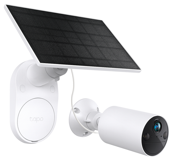 TP-Link TC82 KIT Cámara de Vigilancia Bala con Panel Solar, 2K 3MP, Blanco