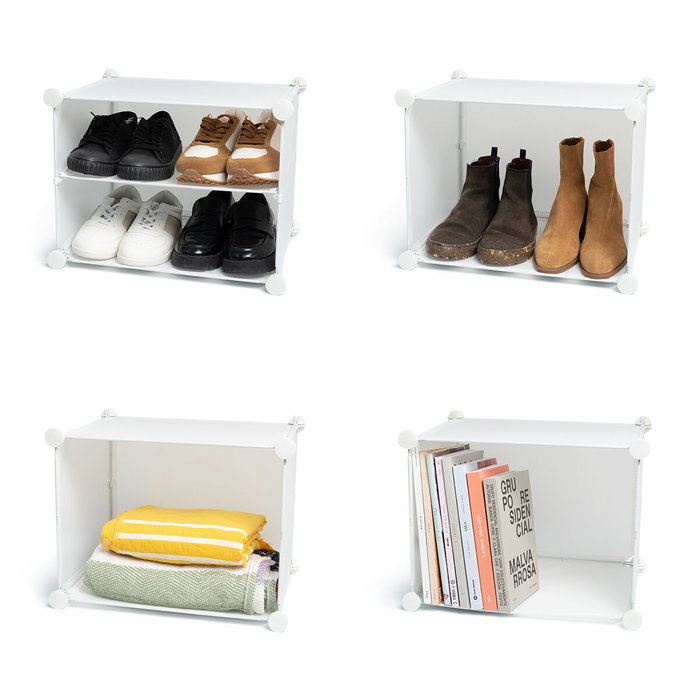 Zapatero Modular Portátil InnovaGoods Blanco 36 pares