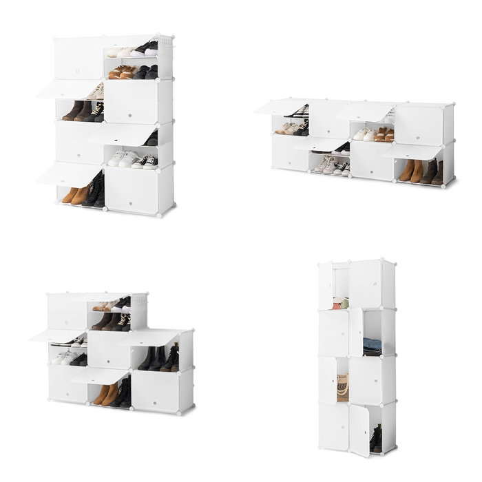 Zapatero Modular Portátil InnovaGoods Blanco 36 pares
