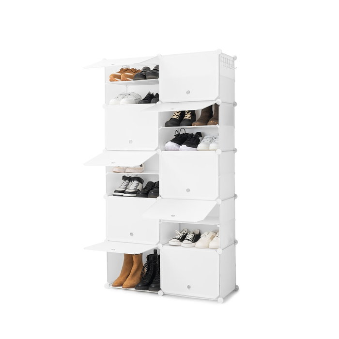 Zapatero Modular Portátil InnovaGoods Blanco 36 pares