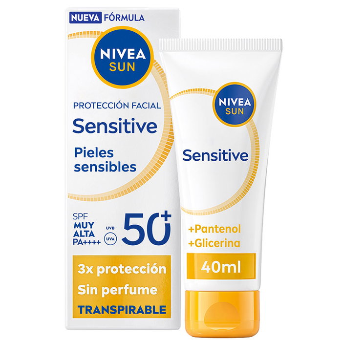 Nivea SUN SENSITIVE Protección Facial SPF50+ 40 ml