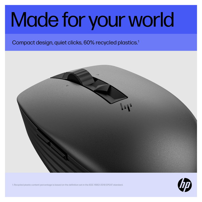HP Ratón 715 Inalámbrico Multidispositivo Recargable Negro HP Ratón 715 Inalámbrico Multidispositivo Recargable Negro