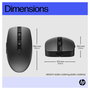 HP Ratón 715 Inalámbrico Multidispositivo Recargable Negro