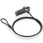 Aisens Cable de Seguridad ASLK-D40N03-BK con Combinación, 1.5m, Negro