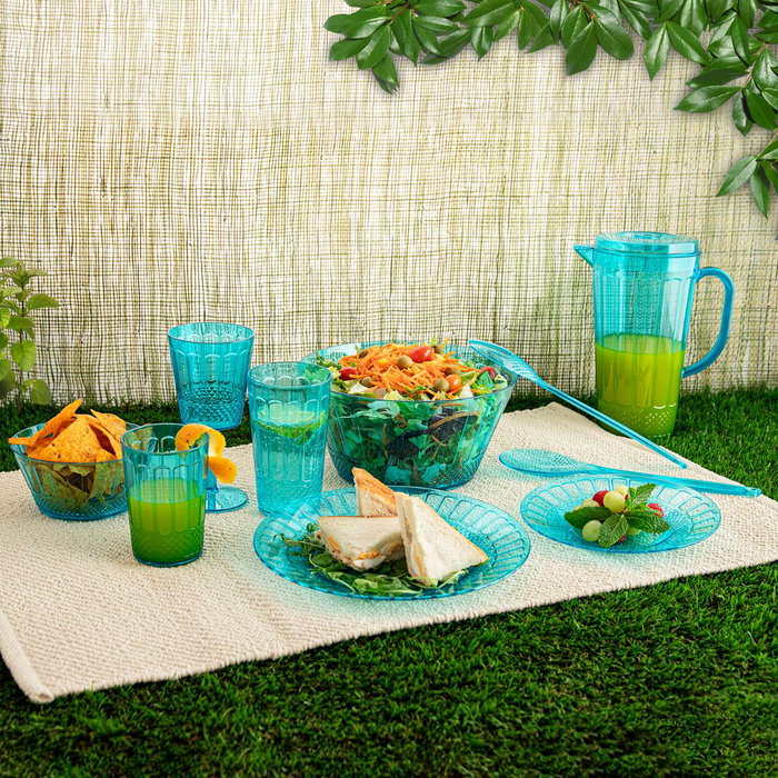 Quid Plato Gaia Turquesa 26 cm (12 Unidades) de Poliestireno