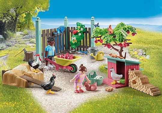 Playmobil 71510 Gallinero y jardín, Mi Vida
