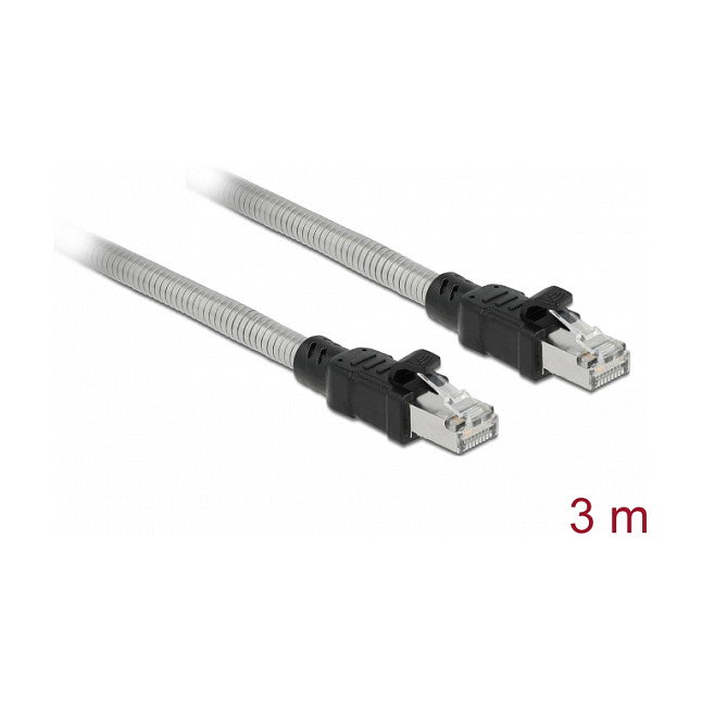 DeLOCK Cable de red RJ45 Cat.6A U/FTP con cubierta metálica 3 m