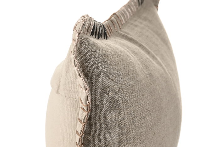 DKD Home Decor Cojin Tradicional Natural Lino 30 x 50 cm (2 Unidades)