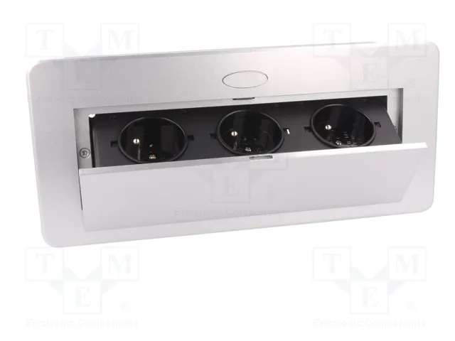 ORNO Regleta de alimentación para muebles de plata