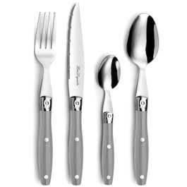Set 24 Cubiertos Acero Inox+ Mango Pp Comptoir Lou Laguiole 18-0-1,5 mm