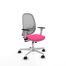 PIQUERAS Y CRESPO Silla de oficina Cilanco Rosa y Gris