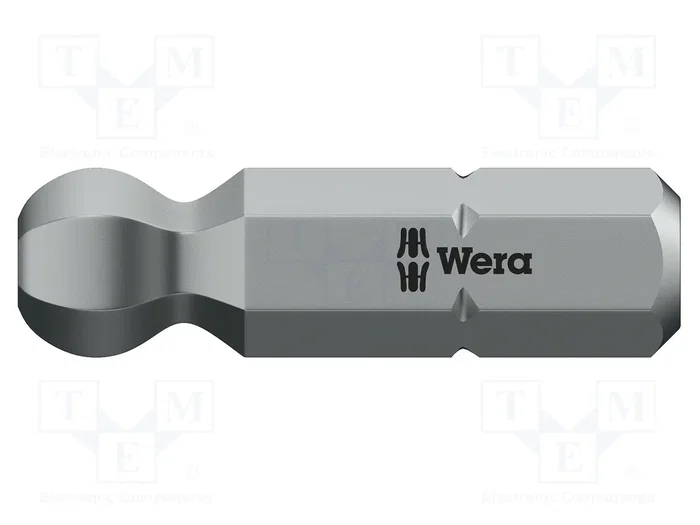 WERA Punta de destornillador hexagonal esférica HEX 4mm 1/4 pulgada WERA Punta de destornillador hexagonal esférica HEX 4mm 1/4 pulgada