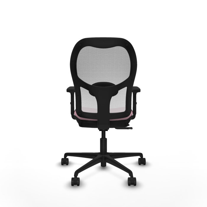 PIQUERAS Y CRESPO Silla de oficina Jorquera Rosa y Blanca con mecanismo Sincro/Traslack