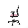 PIQUERAS Y CRESPO Silla de oficina Jorquera Rosa y Blanca con mecanismo Sincro/Traslack
