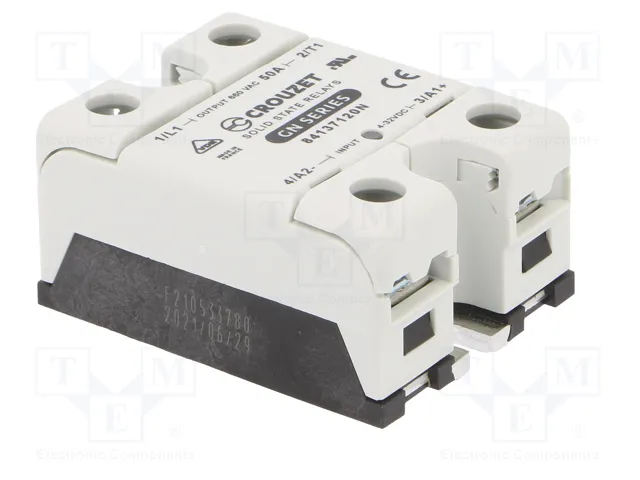 CROUZET GN Relé de semiconductor monofásico 50A 48-660VAC CROUZET GN Relé de semiconductor monofásico 50A 48-660VAC