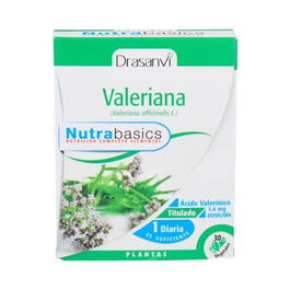 DRASANVI Nutrabasics Valeriana 30 Cápsulas - Ayuda contra el Estrés y Calidad del Sueño