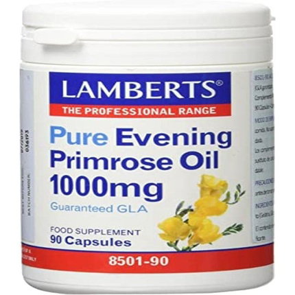 LAMBERTS Aceite de Prímula (Onagra) 1000 mg, 90 cápsulas LAMBERTS Aceite de Prímula (Onagra) 1000 mg, 90 cápsulas