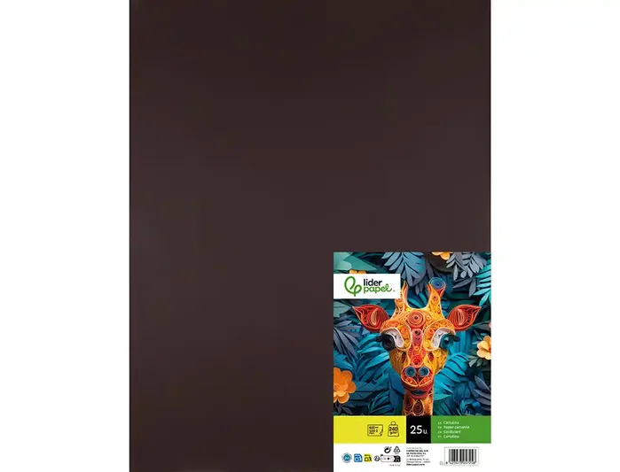 Liderpapel Cartulina Marron 50x65 cm 240g/m2 Paquete de 25 Hojas para Dibujo y Manualidades Liderpapel Cartulina Marron 50x65 cm 240g/m2 Paquete de 25 Hojas para Dibujo y Manualidades