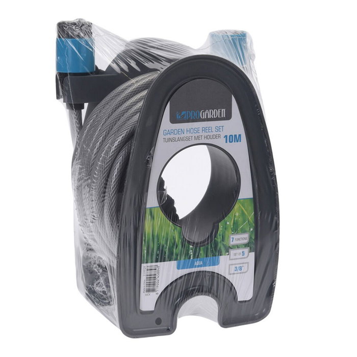 Progarden Kit de Manguera de Jardín 3/8" 10 m con Pistola de 7 Modos Ajustables, Conexión Rápida, Adaptador y Soporte de Pared para Transporte Progarden Kit de Manguera de Jardín 3/8" 10 m con Pistola de 7 Modos Ajustables, Conexión Rápida, Adaptador y Soporte de Pared para Transporte