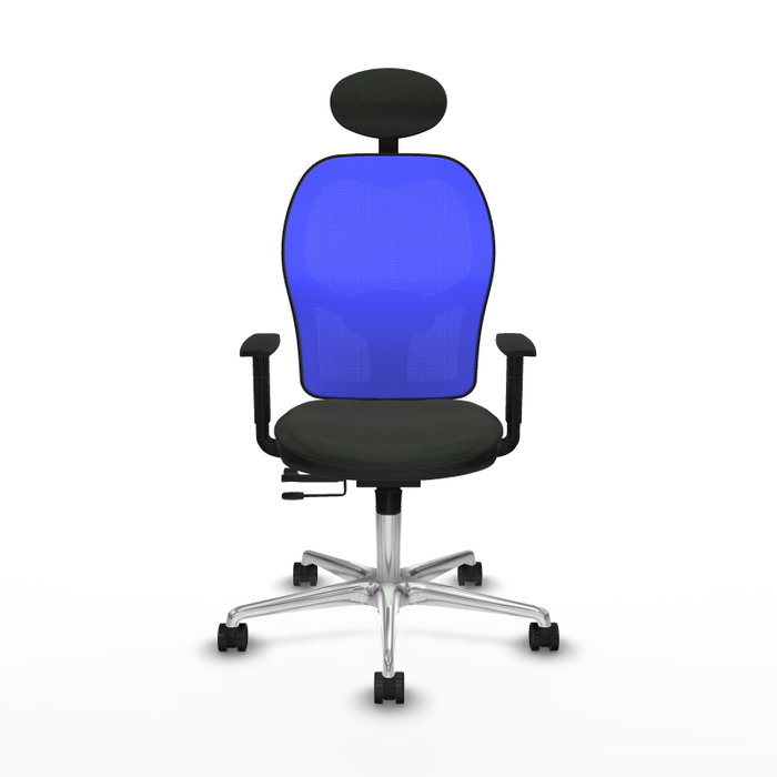 PIQUERAS Y CRESPO Silla de oficina Jorquera con mecanismo Sincro/Traslack Azul y Negro
