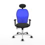 PIQUERAS Y CRESPO Silla de oficina Jorquera con mecanismo Sincro/Traslack Azul y Negro