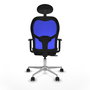 PIQUERAS Y CRESPO Silla de oficina Jorquera con mecanismo Sincro/Traslack Azul y Negro